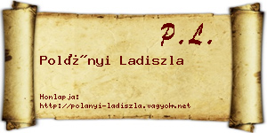 Polányi Ladiszla névjegykártya